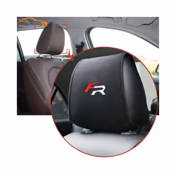 Car Embroidery Logo Seat Headrest Cover Fit For SEAT FR Car Headrest Protector - 1pcs