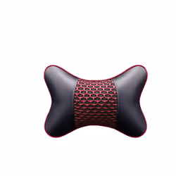 Car Neck Pillows Both Side Pu Leather 1pcs Pack Headrest For Head Pain - A-black red