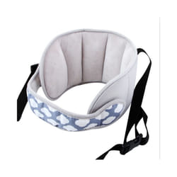 Baby Kids Adjustable Safety Car Seat pillow Head Support Fixed Soft Pillows - Grey print
