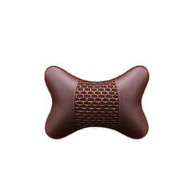 Car Neck Pillows Both Side Pu Leather 1pcs Pack Headrest For Head Pain - A-caffee