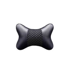Car Neck Pillows Both Side Pu Leather 1pcs Pack Headrest For Head Pain - A-balck