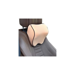 Car Neck Headrest Pillow Car Accessories Cushion Auto Seat Head Support - Beige
