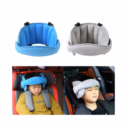 Baby Kids Adjustable Safety Car Seat pillow Head Support Fixed Soft Sleeping - Blue
