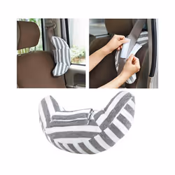 Car Seat Headrest Sleeping Head Support Children Nap Shoulder Belt Pad - blue