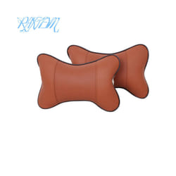 2PCS Car seat Neck Pillows Headrest For Toyota Camry RAV4 Crown Reiz Corolla - Brown