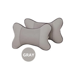 2PCS Car seat Neck Pillows Headrest For Toyota Camry RAV4 Crown Reiz Corolla - Gray