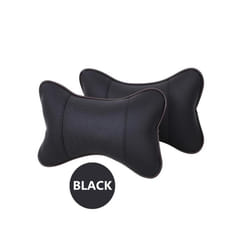 2PCS Car seat Neck Pillows Headrest For Toyota Camry RAV4 Crown Reiz Corolla - Black