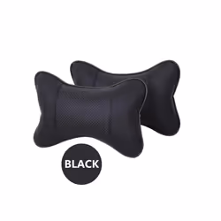 2PCS Car seat Neck Pillows Headrest For Toyota Camry RAV4 Crown Reiz Corolla - Black