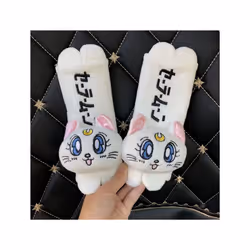 Plush kitty Car Pillows Luna Cat Seat Neck Support Car Headrest Pillow - 2 belt white