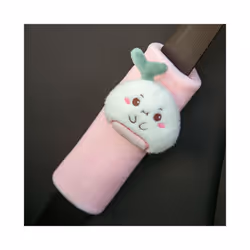 2021 Cartoon Poached Egg Plush Pillow Seat Belt Cover Waist Support Car - PW seat belt cover