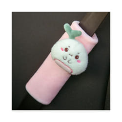 2021 Cartoon Poached Egg Plush Pillow Seat Belt Cover Waist Support Car - PW seat belt cover