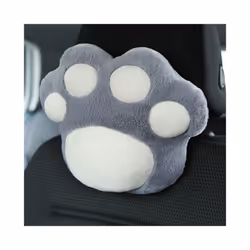 Car Female Decorative Seat Belt Protection Waist Cover Car Plush Headrest - Grey headrest