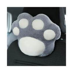 Car Female Decorative Seat Belt Protection Waist Cover Car Plush Headrest - Grey headrest