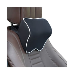 Car Neck Headrest Pillow Car Accessories Cushion Auto Seat Head Support - Black White