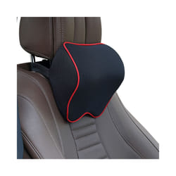 Car Neck Headrest Pillow Car Accessories Cushion Auto Seat Head Support - Black red
