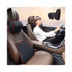 Car Neck Headrest Pillow Car Accessories Cushion Auto Seat Head Support - Brown