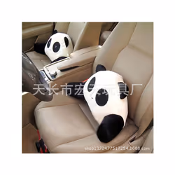 Headrest Pillow Breathable Comfortable PP Cotton Cute Panda Shape Car - MM eye headrest