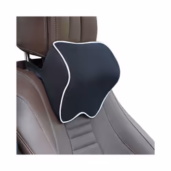 Car Headrest Neck Pillow Universal Auto Seat Pillow Memory Foam Breathable - Brown