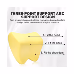 Car Headrest Neck Pillow Universal Auto Seat Pillow Memory Foam Breathable - Brown