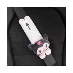 Cute Car Seat Pillow Pink Car Headrest Neck Pillow Cartoon Black Devil - 1pcs black belt