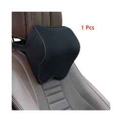 Universal Car Seat pillow Memory Head Rest Automobile Headrest Pillow - 1pc Full Black