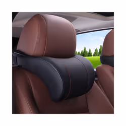 New Comfortable PU Leather Auto Car Neck Pillow Memory Foam Pillows Neck - red