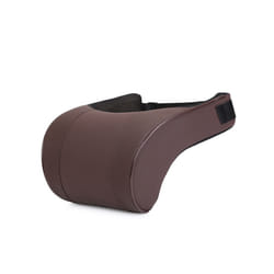 New Comfortable PU Leather Auto Car Neck Pillow Memory Foam Pillows Neck - breathable-coffee