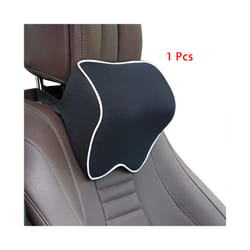 Universal Car Seat pillow Memory Head Rest Automobile Headrest Pillow - 1pc Black White