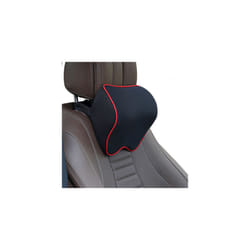 Car Neck Headrest Pillow Car Accessories Cushion Auto Seat Head Support - Black red