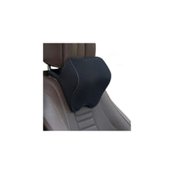 Car Neck Headrest Pillow Car Accessories Cushion Auto Seat Head Support - solid black