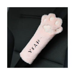 Neck Pillow Car Plush Headrest Cute Cat Claw Car Neck Pillow Fashion Car - Pink Shoulders