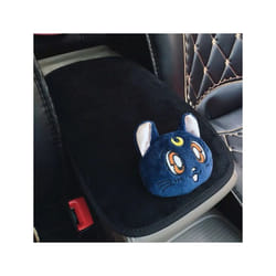 Plush kitty Car Pillows Luna Cat Seat Neck Support Car Headrest Pillow - Blue armrest