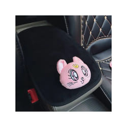 Plush kitty Car Pillows Luna Cat Seat Neck Support Car Headrest Pillow - Pink armrest
