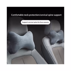 Car Neck Headrest Pillow Memory Foam Car Seat Neck Pillow Breathable Crystal - beige