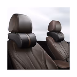 Car Seat Neck Pillow Car Leather Memory Foam Massage Pillow Seat Head - Beige