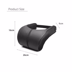 Car Seat Neck Pillow Car Leather Memory Foam Massage Pillow Seat Head - Wine