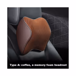 Headrest Pillow Car Neck Rest Head Support Cushion Car Breathable Memory - A1Coffee Headrest