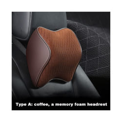 Headrest Pillow Car Neck Rest Head Support Cushion Car Breathable Memory - A1Coffee Headrest