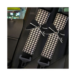 Classic Plaid Bowknot Universal Car Neck Pillow Seat Headrest Auto Waist - seatbelt cover1