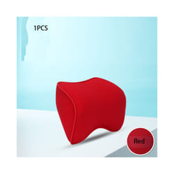 Breathable Car Seat Headrest Neck Pillow Auto Car Seat Pillow Memory Foam - 1 PC Red