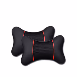 Car Neck Pillows Both Side Pu Leather 1pcs Pack Headrest For Head Pain - White