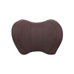 Car Headrest Neck Pillow For Seat Chair In Auto Memory Foam Cotton Cushion - Cloth brown Neck