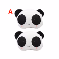 2Pcs Cartoon Car Neck Pillow Cute Panda Smiling Face Headrest Neck Support - 2pcs Cute face red