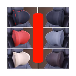 Car Headrest Neck Pillow For Seat Chair In Auto Memory Foam Cotton Cushion - Cloth black Neck
