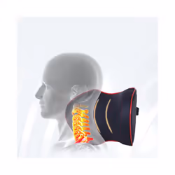 Car Headrest Neck Pillow For Seat Chair In Auto Memory Foam Cotton Cushion - Cloth black Neck