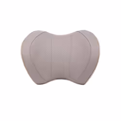 Car Headrest Neck Pillow For Seat Chair In Auto Memory Foam Cotton Cushion - PU Beige Neck