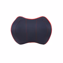 Car Headrest Neck Pillow For Seat Chair In Auto Memory Foam Cotton Cushion - PU Black red Neck