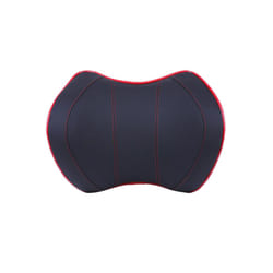 Car Headrest Neck Pillow For Seat Chair In Auto Memory Foam Cotton Cushion - PU Black red Neck