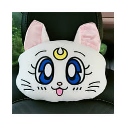 Cartoon Car Headrest Pillow Cute Car Luna Cat Head Plush Neck Pillow Car - 1