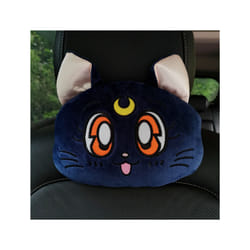 Cartoon Car Headrest Pillow Cute Car Luna Cat Head Plush Neck Pillow Car - 3